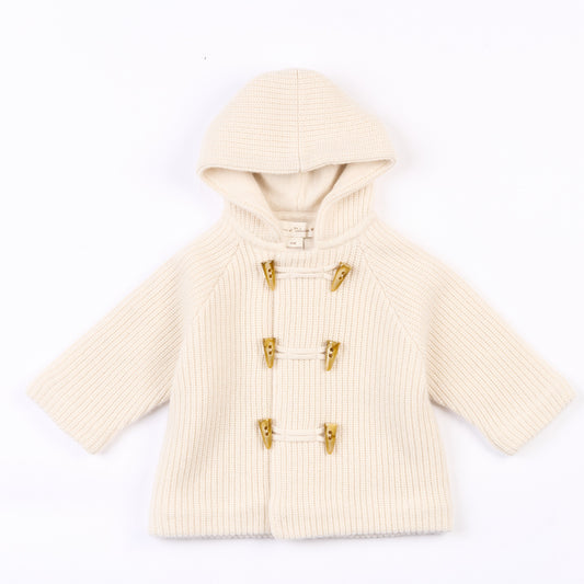 Basile thick hooded coat - Offwhite