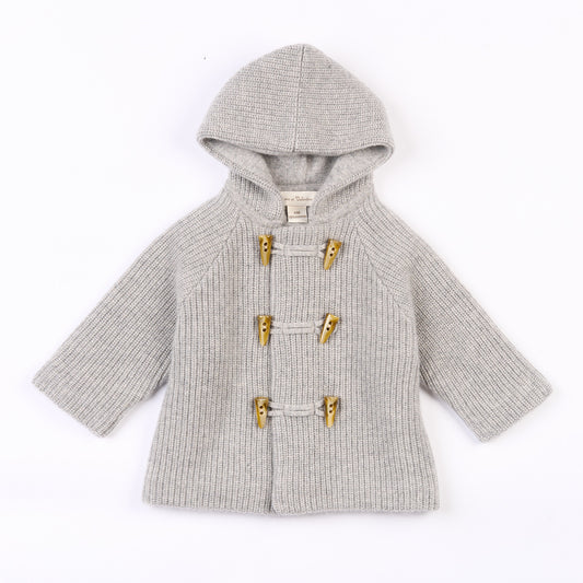 Basile thick hooded coat - Grey