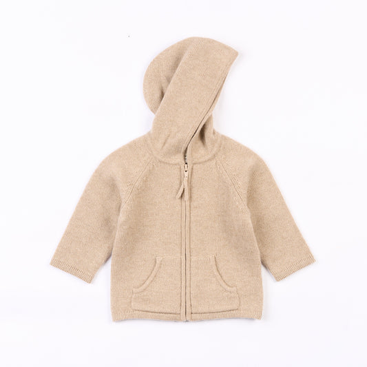 Hooded vest Félix -  Dark beige