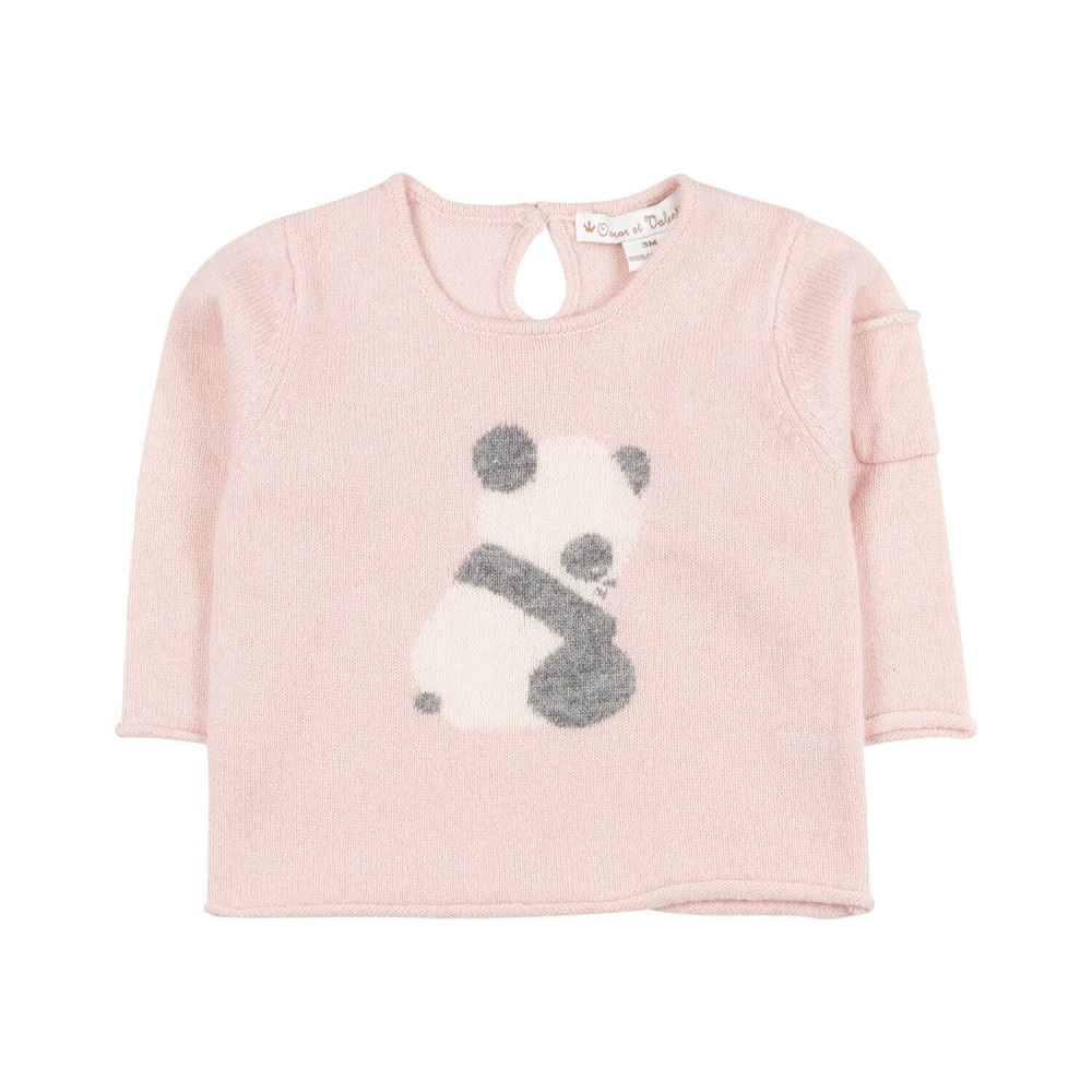 Sweater Panda - Baby pink