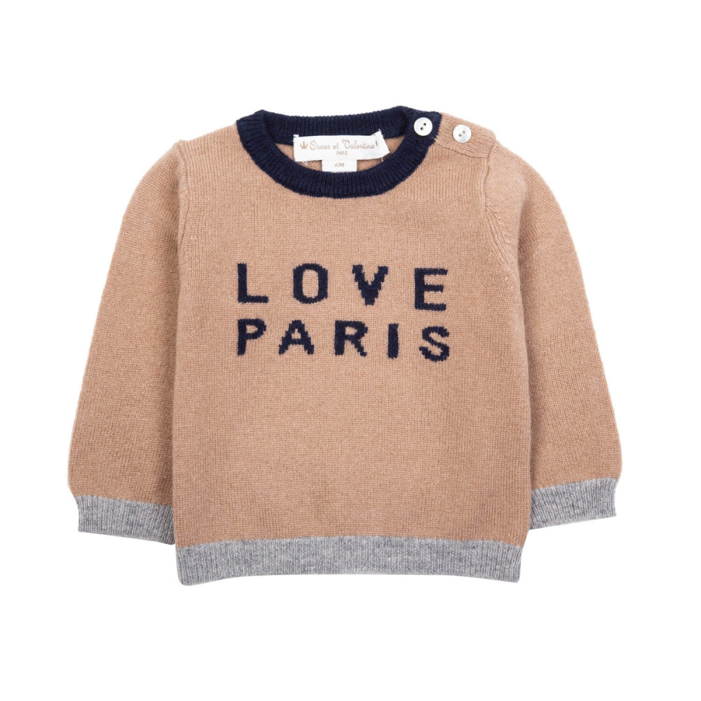 Pullover Love Paris - Kamel