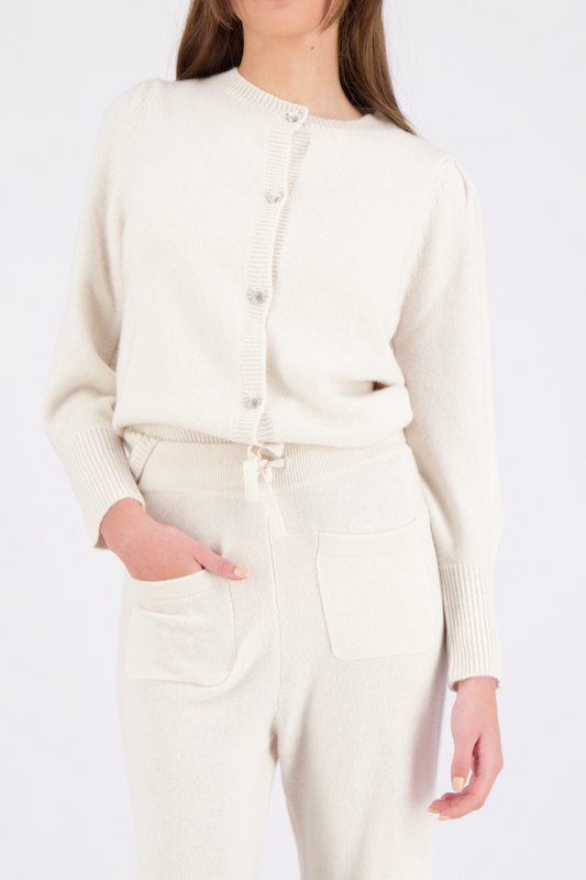 Ares Cashmere Cardigan - Off white