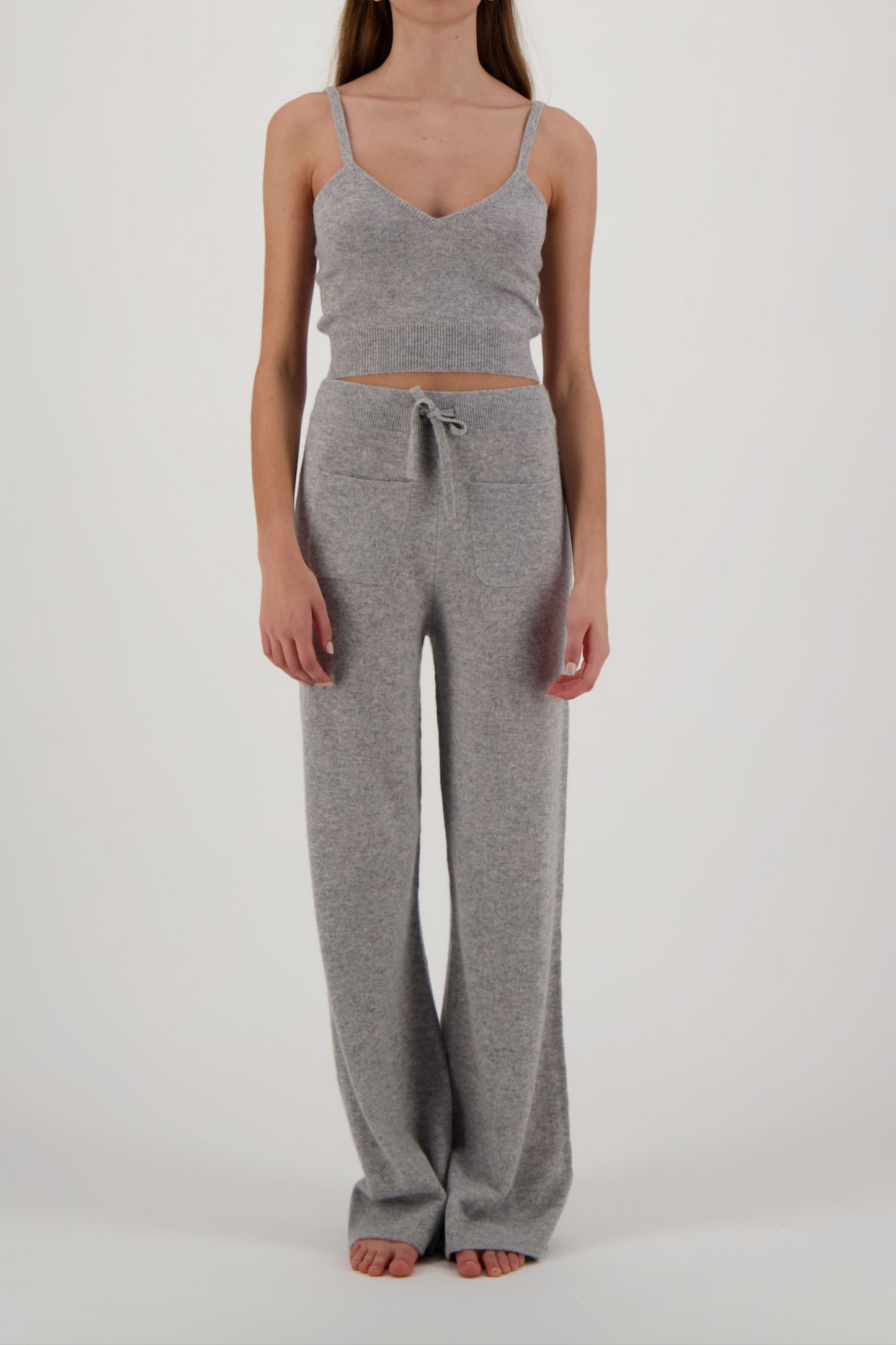 Neptune cashmere crop top - WOMAN - Grey