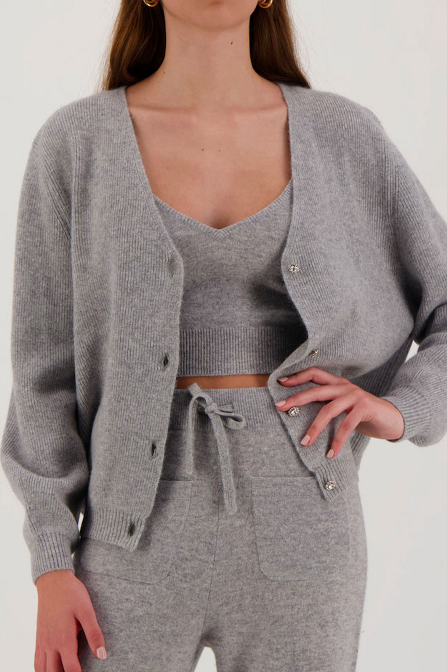 Neptune cashmere crop top - WOMAN - Grey