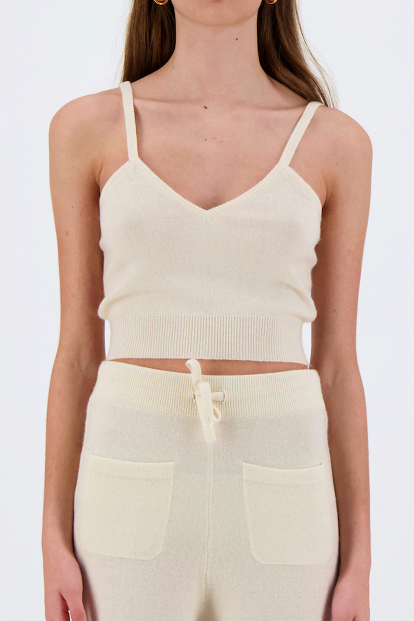 Neptune cashmere crop top - WOMAN - Off white