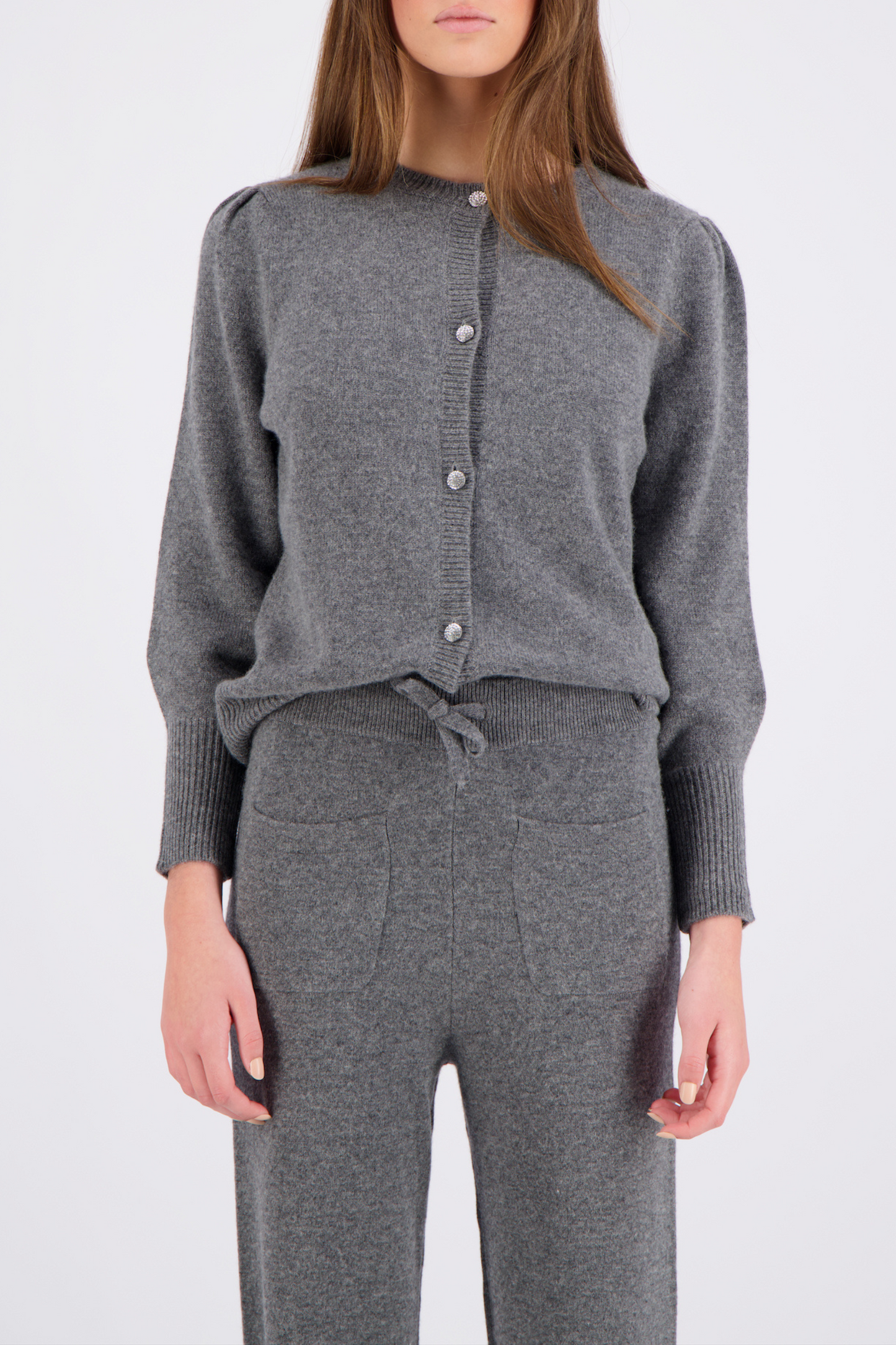 Ares Cashmere Cardigan - Dark Grey