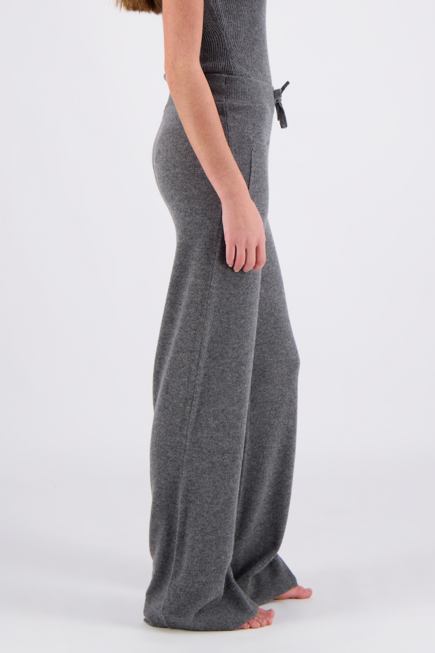 Cashmere flare pants - WOMAN - Dark grey