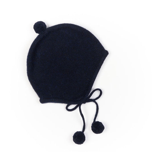 Beanie with pompons Lou - Navy