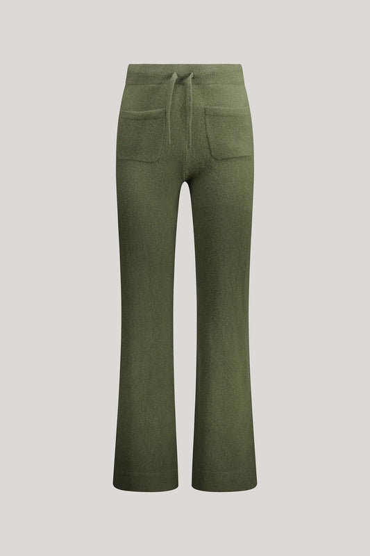 Cashmere flare pants - WOMAN - Khaki