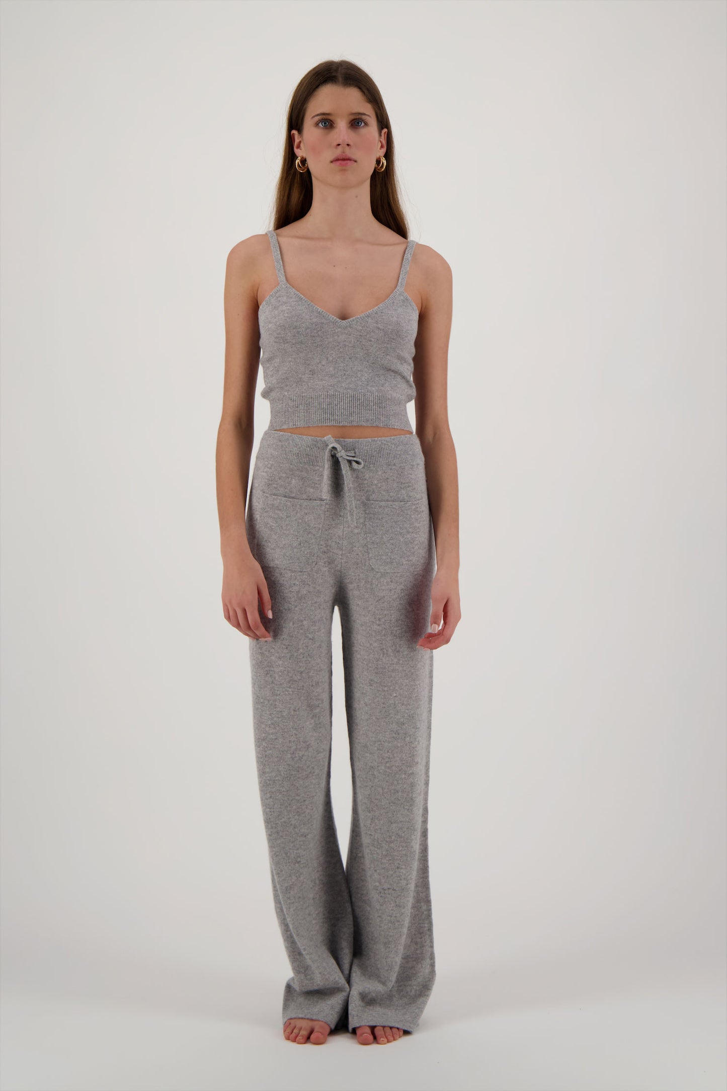 Neptune cashmere crop top - WOMAN - Grey