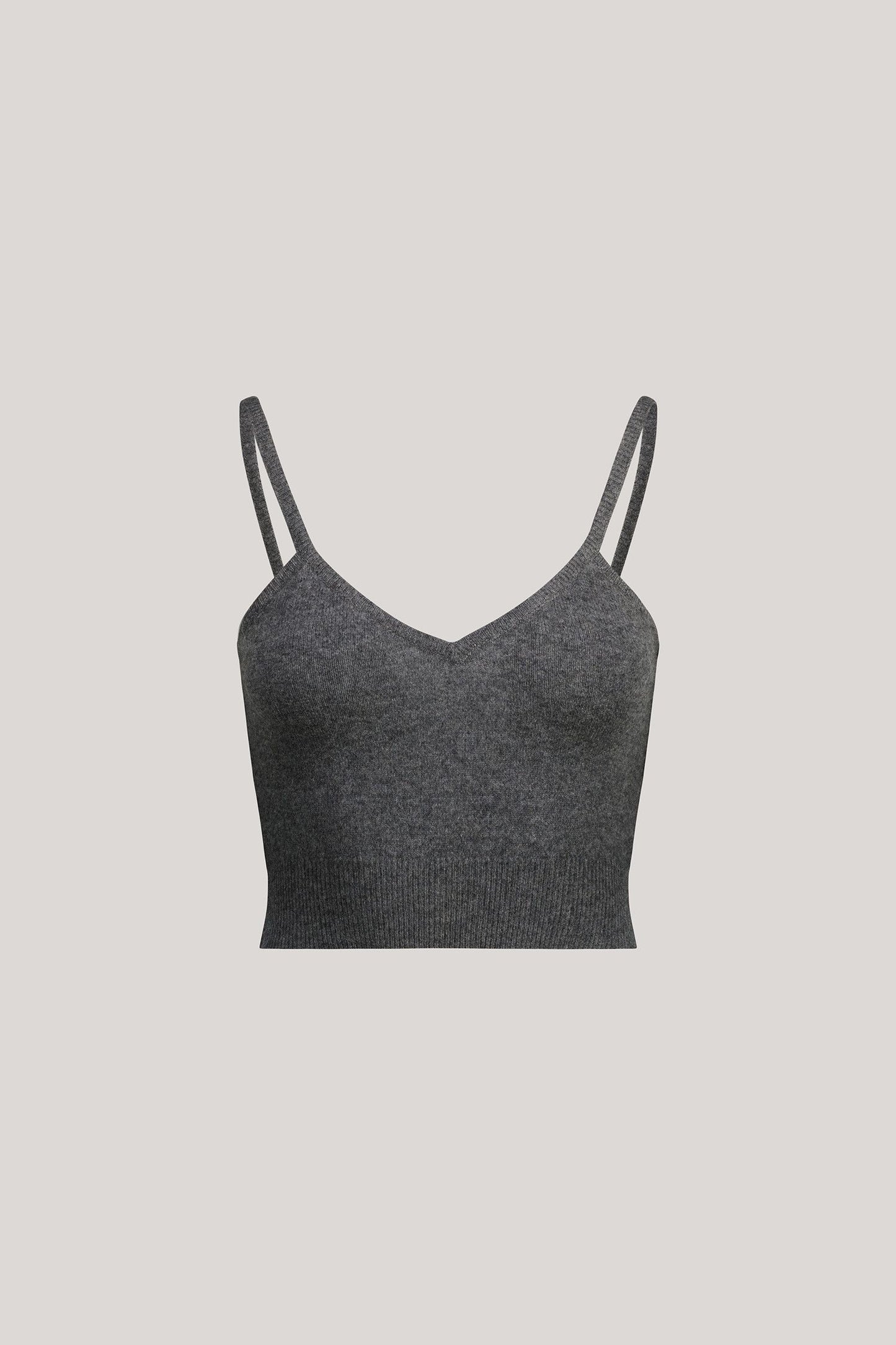 Neptune cashmere crop top - WOMAN - Dark grey