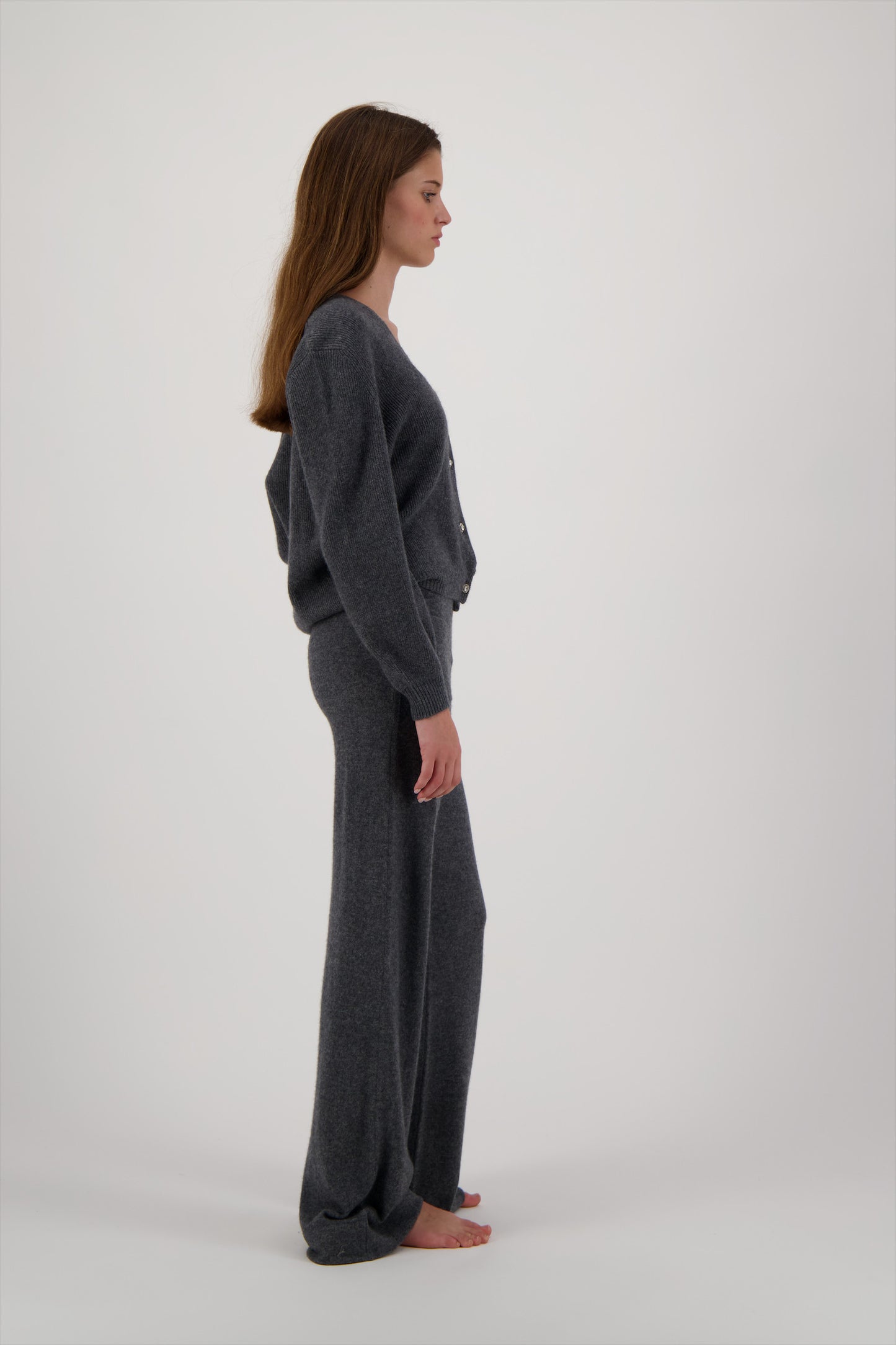 Aphrodite cashmere cardigan - WOMAN - Dark grey