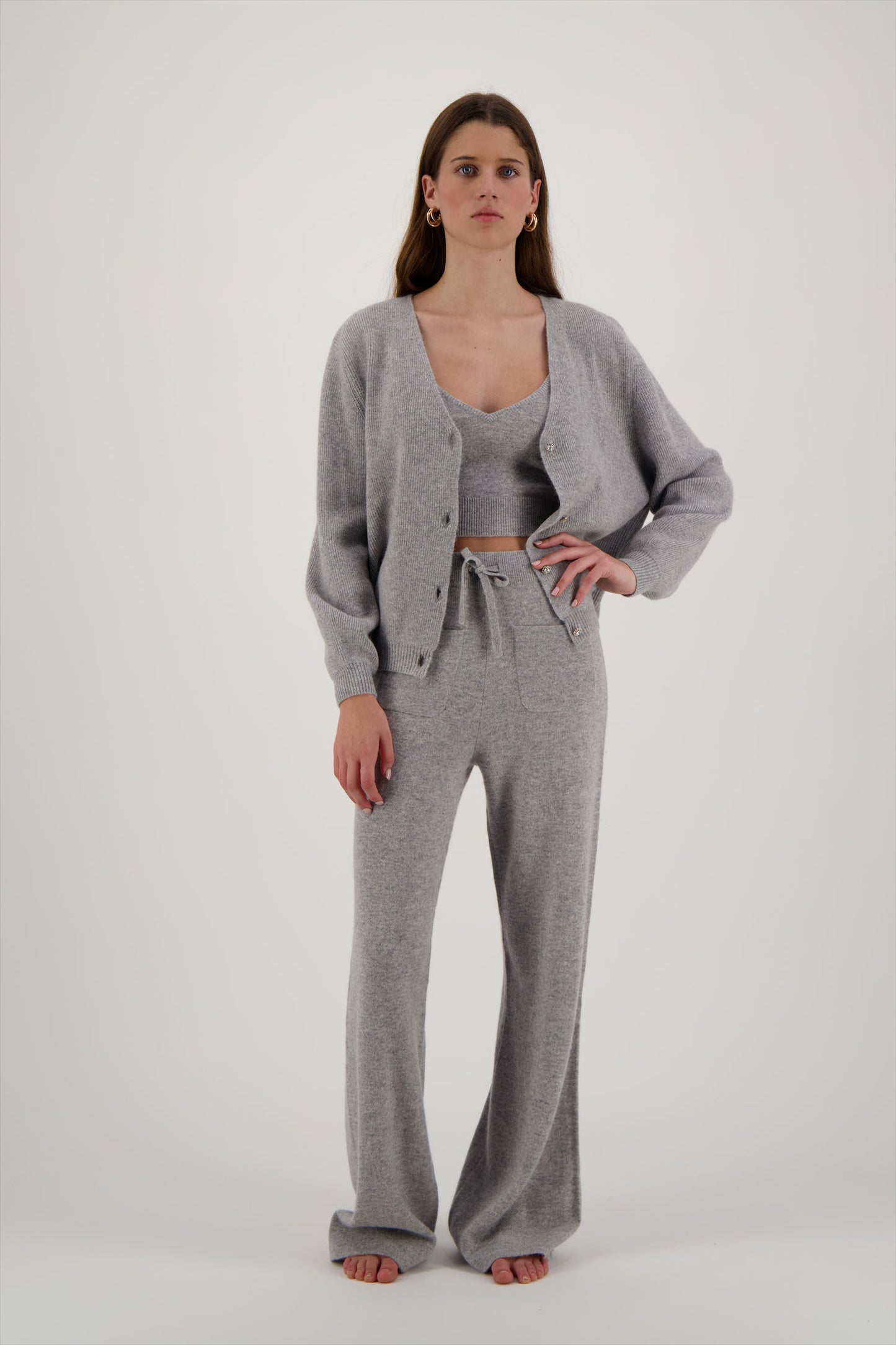 Aphrodite cashmere cardigan - WOMAN - Grey