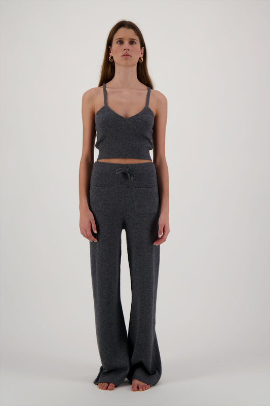 Cashmere flare pants - WOMAN - Dark grey