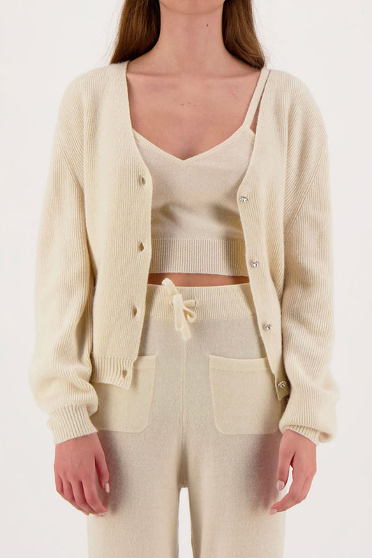 Aphrodite cashmere cardigan - WOMAN - Offwhite