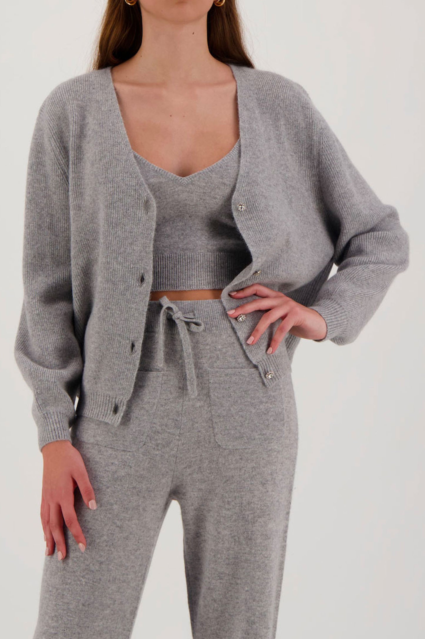 Aphrodite cashmere cardigan - WOMAN - Grey