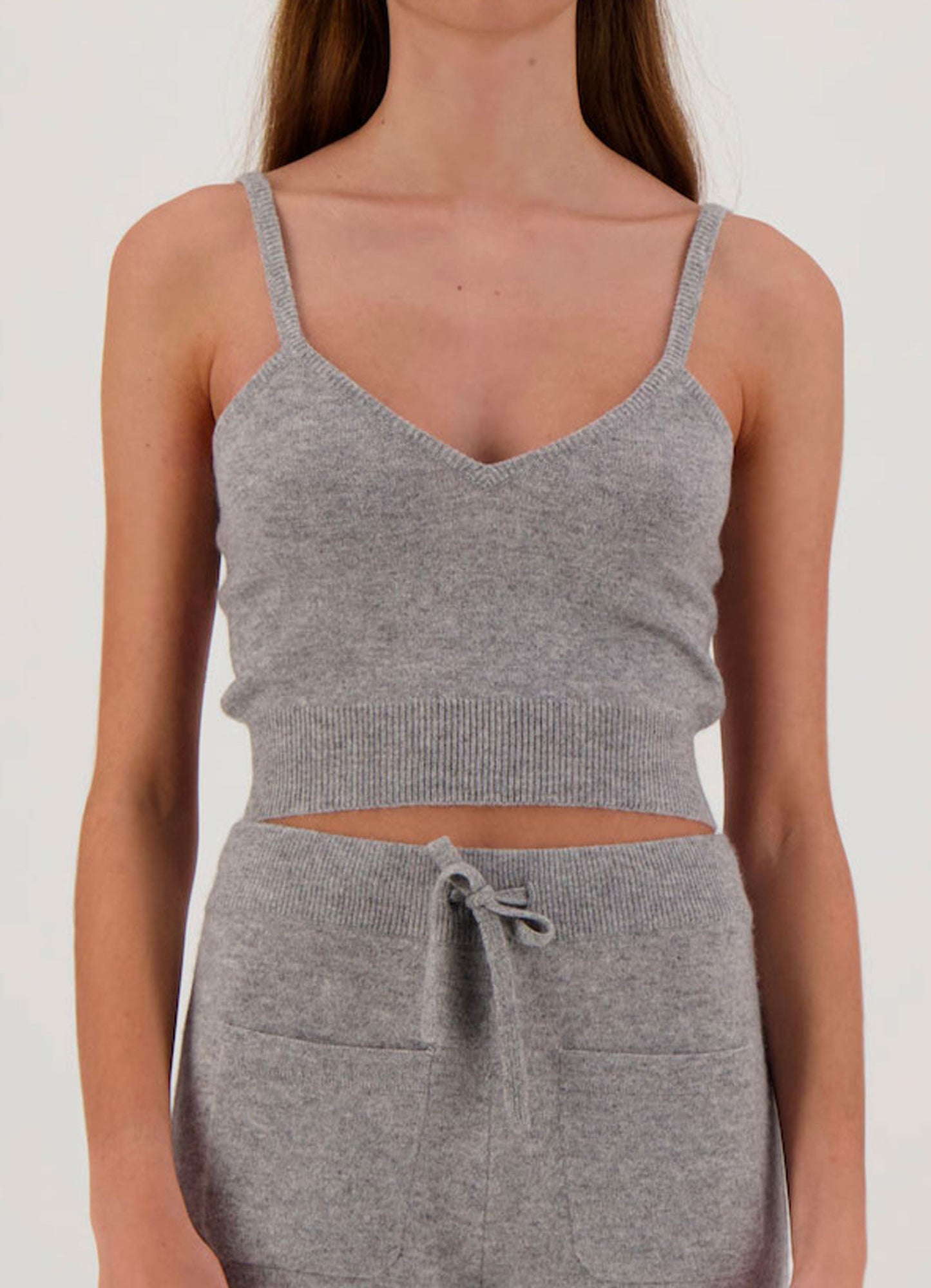 Neptune cashmere crop top - WOMAN - Grey