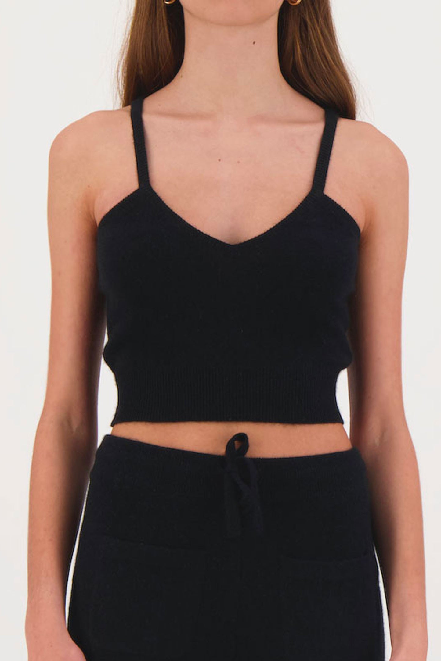 Neptune cashmere crop top - WOMAN - Black