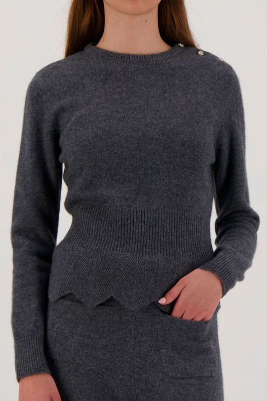 Pull en cachemire Orphée - FEMME - Gris foncé