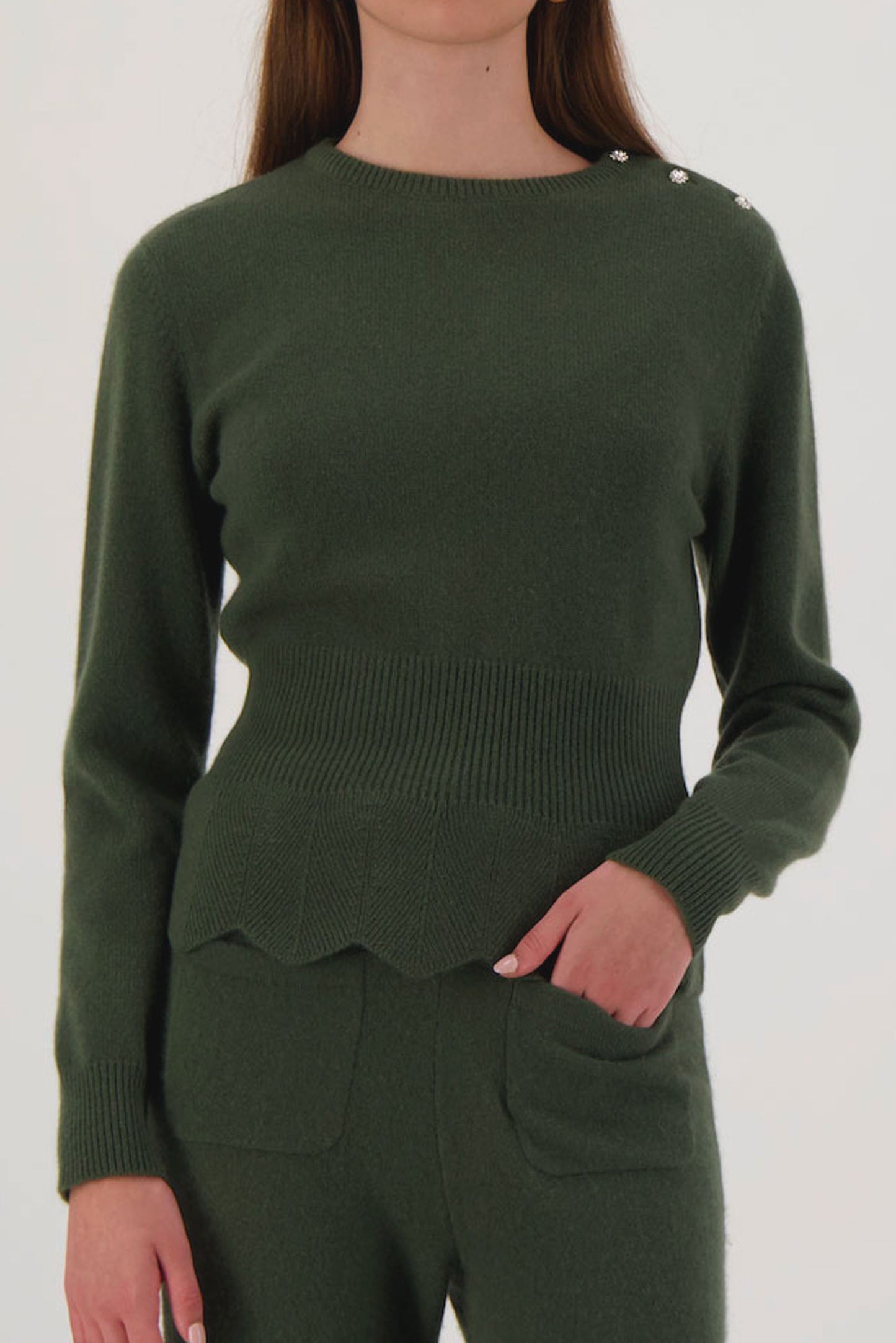 Orphée cashmere sweater - WOMAN - Khaki