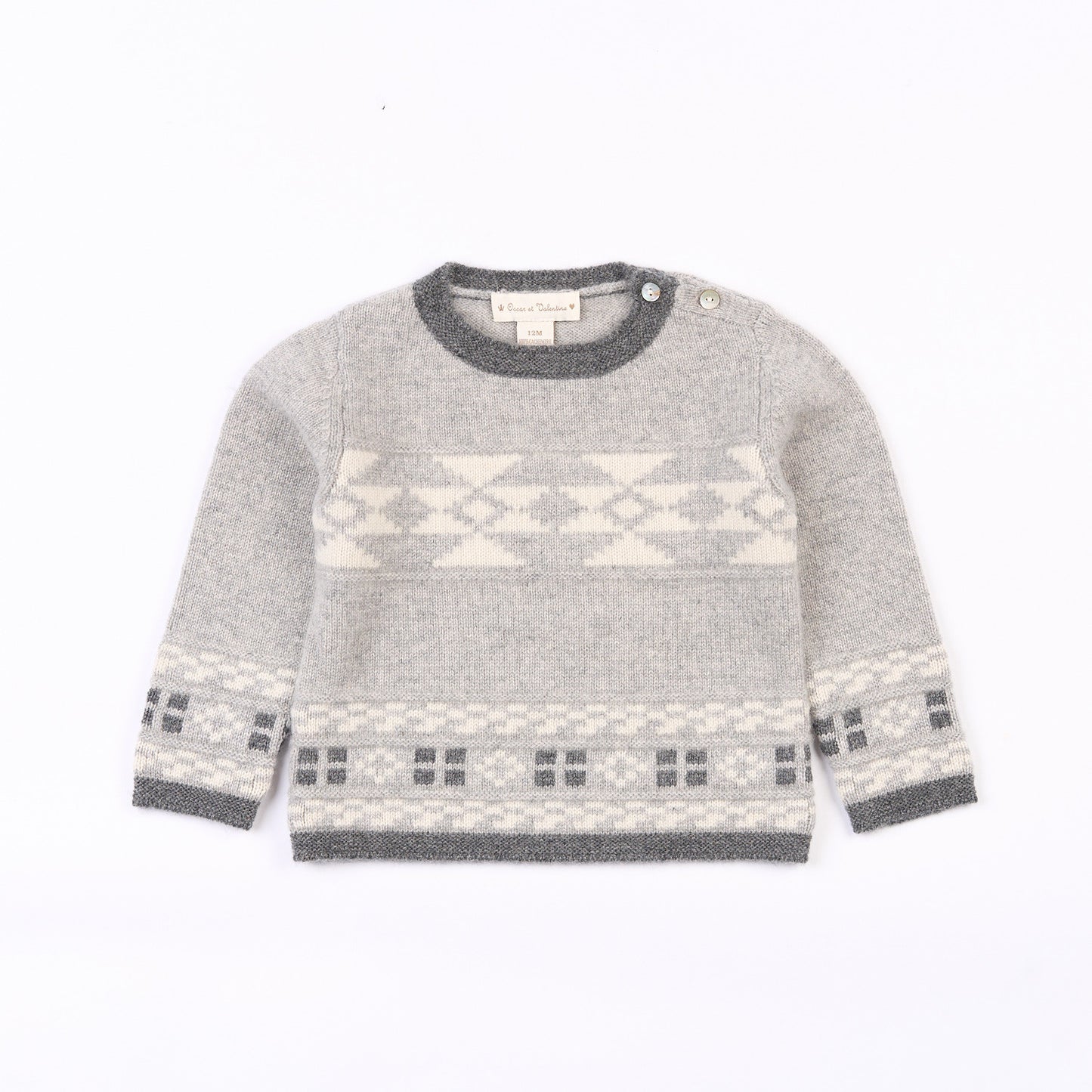 Clément jacquard pullover - Grey