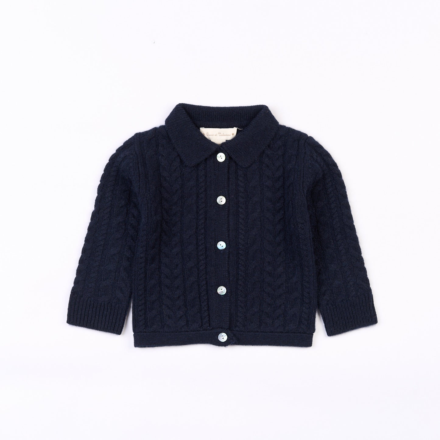 Cable knit jacket Malo - Navy