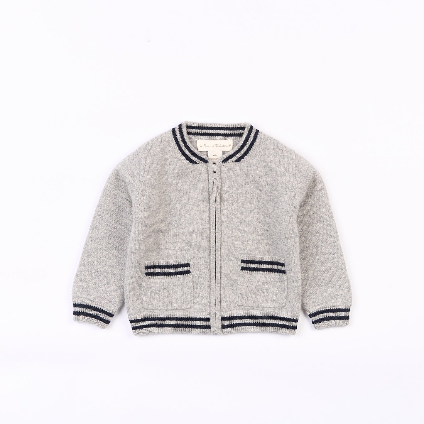 Teddy zipped cardigan - Grey