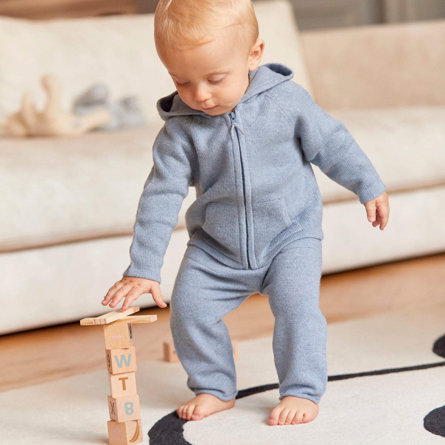 Gilet à capuche Félix - Denim