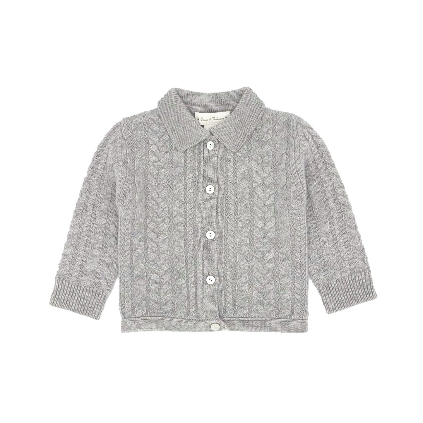 Cable knit jacket Malo - Grey